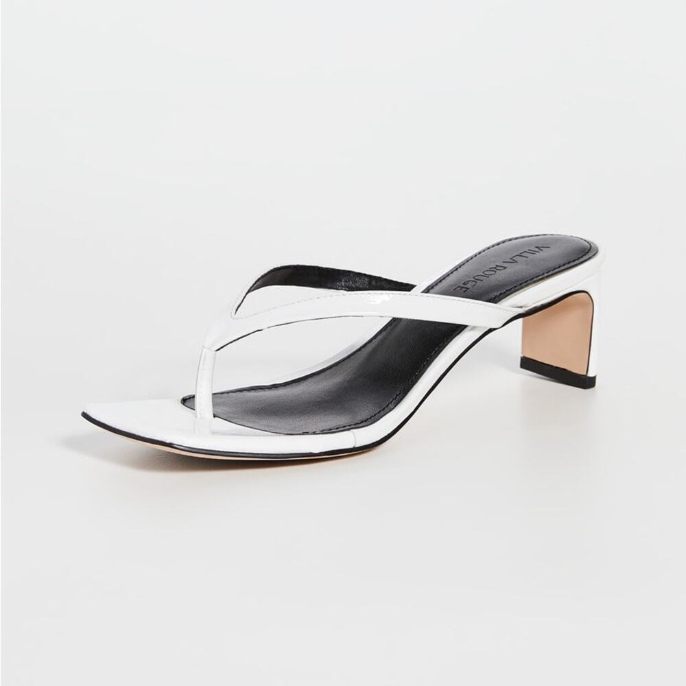 New Villa Rouge Dawson Sandals in White Leather Women's Size 6